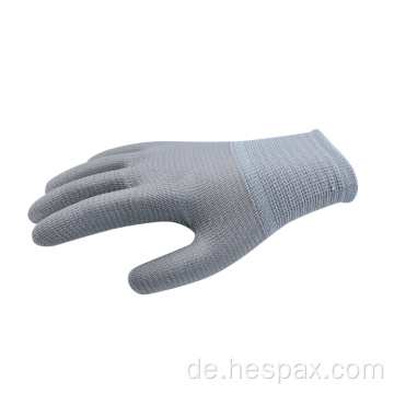 Hespax Nicht-Staub nahtlose Arbeit billige atmungsaktive graue Handschuhe